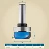 Rockler Dish Carving Router Bit - 1-1/4" Dia X 1/2" H X 1/2" Shank -Best Tool Shop 19040