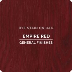 General Finishes Water Based Dye Stain, Empire Red, Pint