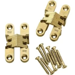 Concealed Soss Hinges-Satin Brass Finish -Best Tool Shop 26526 02 1000