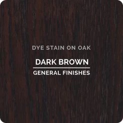General Finishes Water Based Dye Stain, Dark Brown, Pint