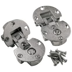 Nickel - Fully Adjustable Concealed Fall Flap Hinges