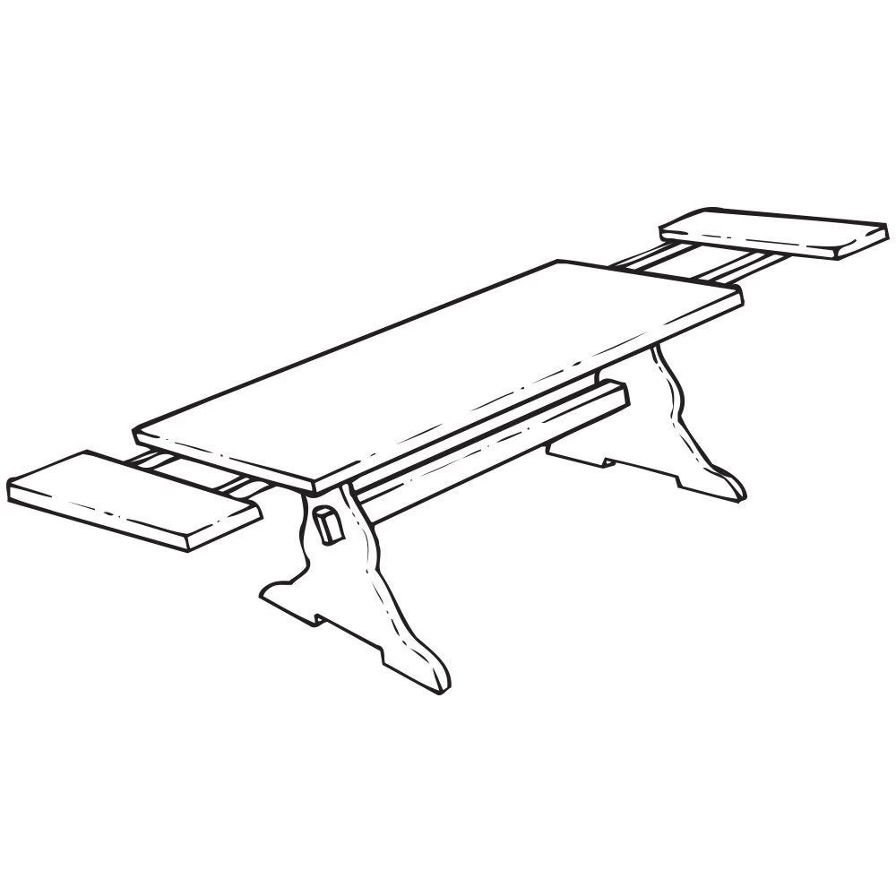 Wooden Trestle Table Extension Slides 3 Wooden Trestle Table Extension Slides
