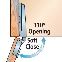 Blum® 110° Soft-Close BLUMotion Clip Top Overlay Hinges For Frameless Cabinets -Best Tool Shop 32894 04 1000