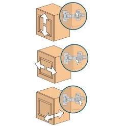 Blum® 110° Soft-Close BLUMotion Clip Top Overlay Hinges For Frameless Cabinets -Best Tool Shop 32894 05 1000