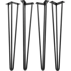 I-Semble 3-Rod Hairpin Legs, 4-Pack, Black