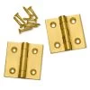Polished Brass Fixed Pin Extruded Hinges 1-1/2" L X 1-1/2" W -Best Tool Shop 57101 01 1000 1