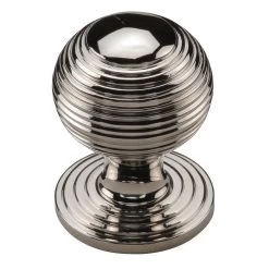 Reeded Cabinet Knob On Rose -Best Tool Shop 60861 01 1000 1