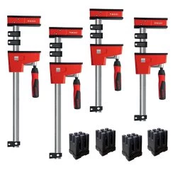 Bessey REVOlution Parallel Clamp/Framing Kit With (2) 50'', (2) 24'' And KP Blocks