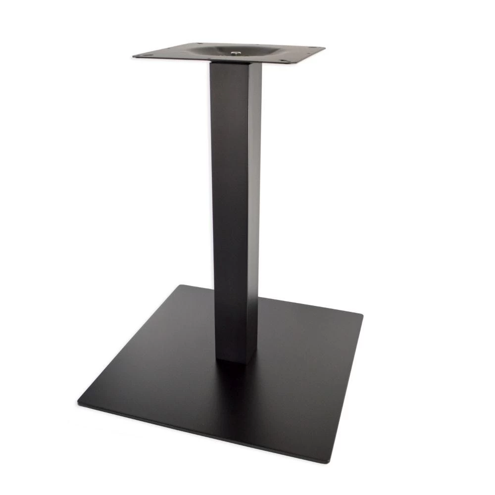 Positano 17'' Square Steel Table Base, Black Powder-Coat, Table Height 4 Positano 17'' Square Steel Table Base, Black Powder-Coat, Table Height - Image 2