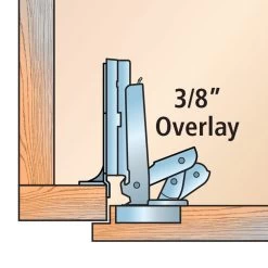 Salice Snap-Close 110° 3/8'' Rabbeted Door Hinges, Face Frame -Best Tool Shop 63027 03 1000