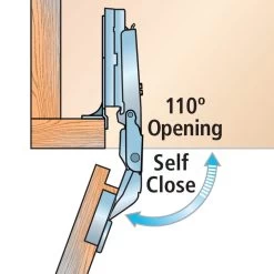 Salice Snap-Close 110° 3/8'' Rabbeted Door Hinges, Face Frame -Best Tool Shop 63027 04 1000