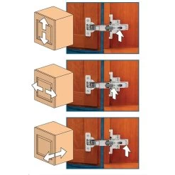 Salice Snap-Close 110° 3/8'' Rabbeted Door Hinges, Face Frame -Best Tool Shop 63027 06 1000