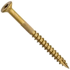 Centerline #10 X 2-1/2'' Flat Head Star Drive Fluted-Tip Wood Screws, Exterior Bronze Ceramic, 50-Pack