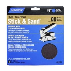 Adhesive Disc Paper 80 Grit, 9" (2-Pack)
