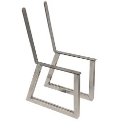 Welded Steel Bench/Chair Leg Set With Backrest, Unfinished