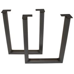 U-ShapedWelded Steel Table Leg Set, Black -Best Tool Shop 67613 02 1000 1