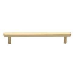 9-1/4''Hex Modern Cabinet Pull, Satin Brass