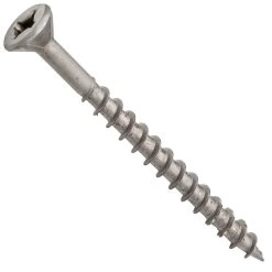 Centerline #8 X 2'' Flat Head Square X Self-Countersinking Wood Screws, Lube Finished, 100-Pack