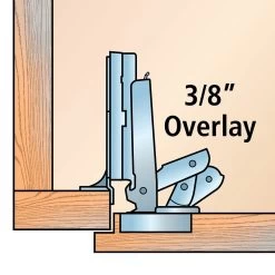 Salice Soft-Close 110° 3/8'' Rabbeted Door Hinges, Face Frame -Best Tool Shop 69668 03 1000