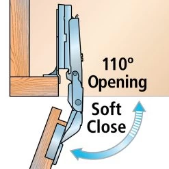 Salice Soft-Close 110° 3/8'' Rabbeted Door Hinges, Face Frame -Best Tool Shop 69668 04 1000