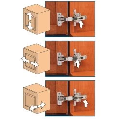 Salice Soft-Close 110° 3/8'' Rabbeted Door Hinges, Face Frame -Best Tool Shop 69668 06 1000