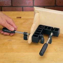 Rockler Mini Clamp-It Combo (2 Mini Squares, Matching Clamps)