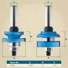Rockler Round-Edge Matched Stile And Rail Router Bit Set - 1-5/8" Dia X 1" H X 1/2" Shank -Best Tool Shop 7314