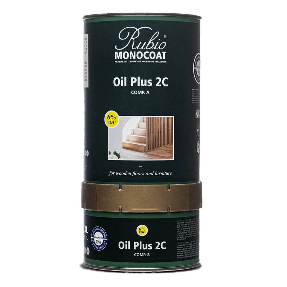 Rubio Monocoat Oil Plus 2C Wood Finish Combo Kit, 1.3 Liter, Pure 3 Rubio Monocoat Oil Plus 2C Wood Finish Combo Kit, 1.3 Liter, Pure