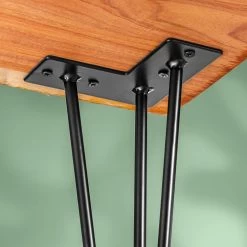I-Semble 3-Rod Hairpin Table Legs W/Adjustable Feet, 4-Pack, Black -Best Tool Shop 85996 05 1000