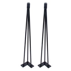 28'' I-Semble 3-Rod Hairpin Table Legs W/Adjustable Feet, 4-Pack, Black -Best Tool Shop 87620 05 1000