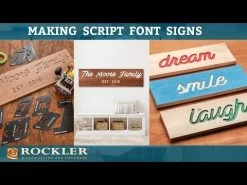 Rockler Interlock Signmaker's Templates, Script Font