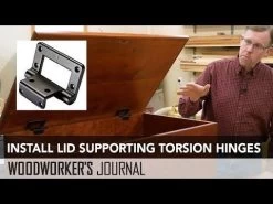 Lid-Stay Torsion Hinge Lid Support, Rustic Bronze